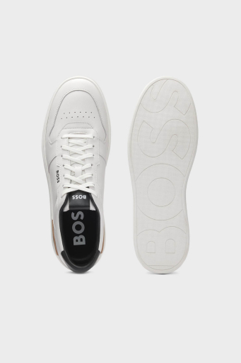 Boss Logolu Deri Sneaker Erkek Ayakkabı 50542538 140 BEYAZ - 5