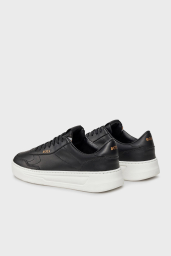 Boss Logolu Hakiki Deri Sneaker Erkek Ayakkabı 50502893 001 SİYAH - 3