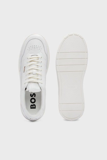 Boss Logolu Hakiki Deri Sneaker Erkek Ayakkabı 50502893 100 BEYAZ - 14