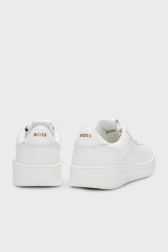 Boss Logolu Hakiki Deri Sneaker Erkek Ayakkabı 50502893 100 BEYAZ - 15