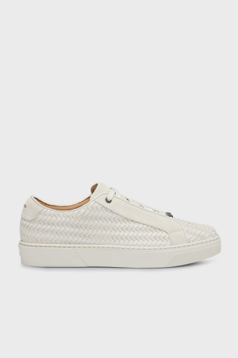 Boss Logolu Hakiki Deri Sneaker Erkek Ayakkabı 50514547 110 BEJ - 11
