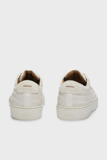 Boss Logolu Hakiki Deri Sneaker Erkek Ayakkabı 50514547 110 BEJ - 15