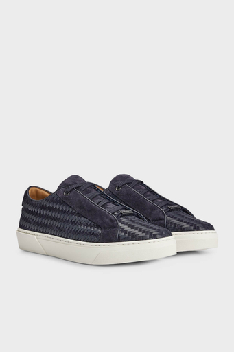 Boss Logolu Hakiki Deri Sneaker Erkek Ayakkabı 50514547 401 LACİVERT - 3