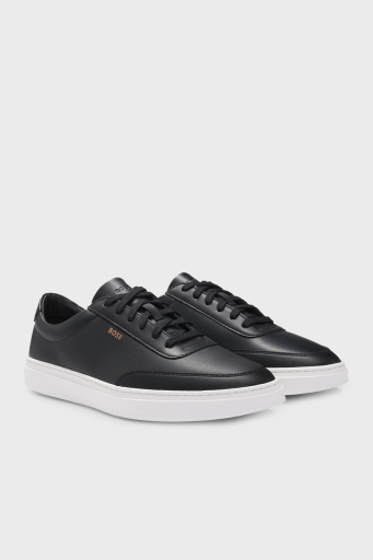 Boss Logolu Hakiki Deri Sneaker Erkek Ayakkabı 50536504 001 SİYAH - 3