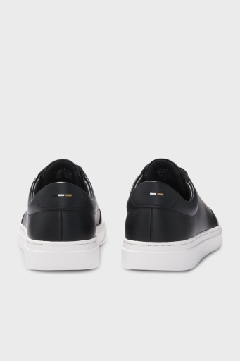 Boss Logolu Hakiki Deri Sneaker Erkek Ayakkabı 50536504 001 SİYAH - 4