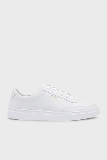 Boss Logolu Hakiki Deri Sneaker Erkek Ayakkabı 50536504 100 BEYAZ - 1