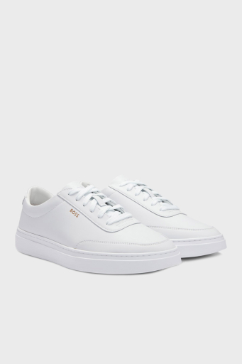 Boss Logolu Hakiki Deri Sneaker Erkek Ayakkabı 50536504 100 BEYAZ - 3