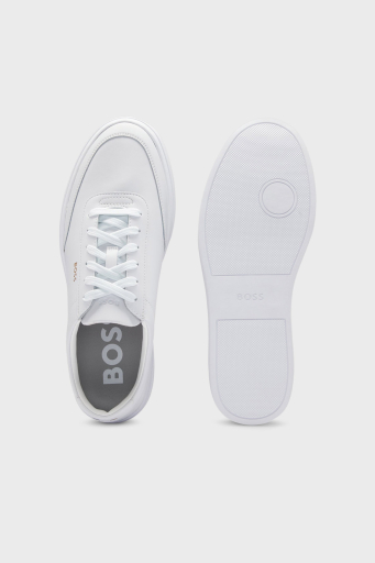 Boss Logolu Hakiki Deri Sneaker Erkek Ayakkabı 50536504 100 BEYAZ - 5