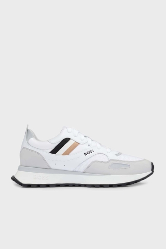 Boss Logolu Koşu Sneaker Erkek Ayakkabı 50498280 100 BEYAZ - 6