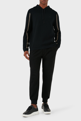 Boss Logolu Pamuklu Regular Fit Kapüşonlu Erkek Sweat 50523284 001 SİYAH - 3