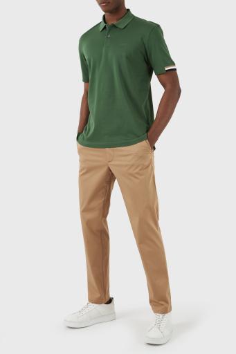 Boss Logolu Regular Fit % 100 Pamuk Düğmeli Erkek Polo Yaka T Shirt 50467113 348 YEŞİL - 4