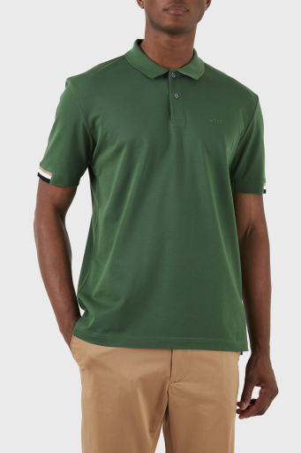 Boss Logolu Regular Fit % 100 Pamuk Düğmeli Erkek Polo Yaka T Shirt 50467113 348 YEŞİL - 12