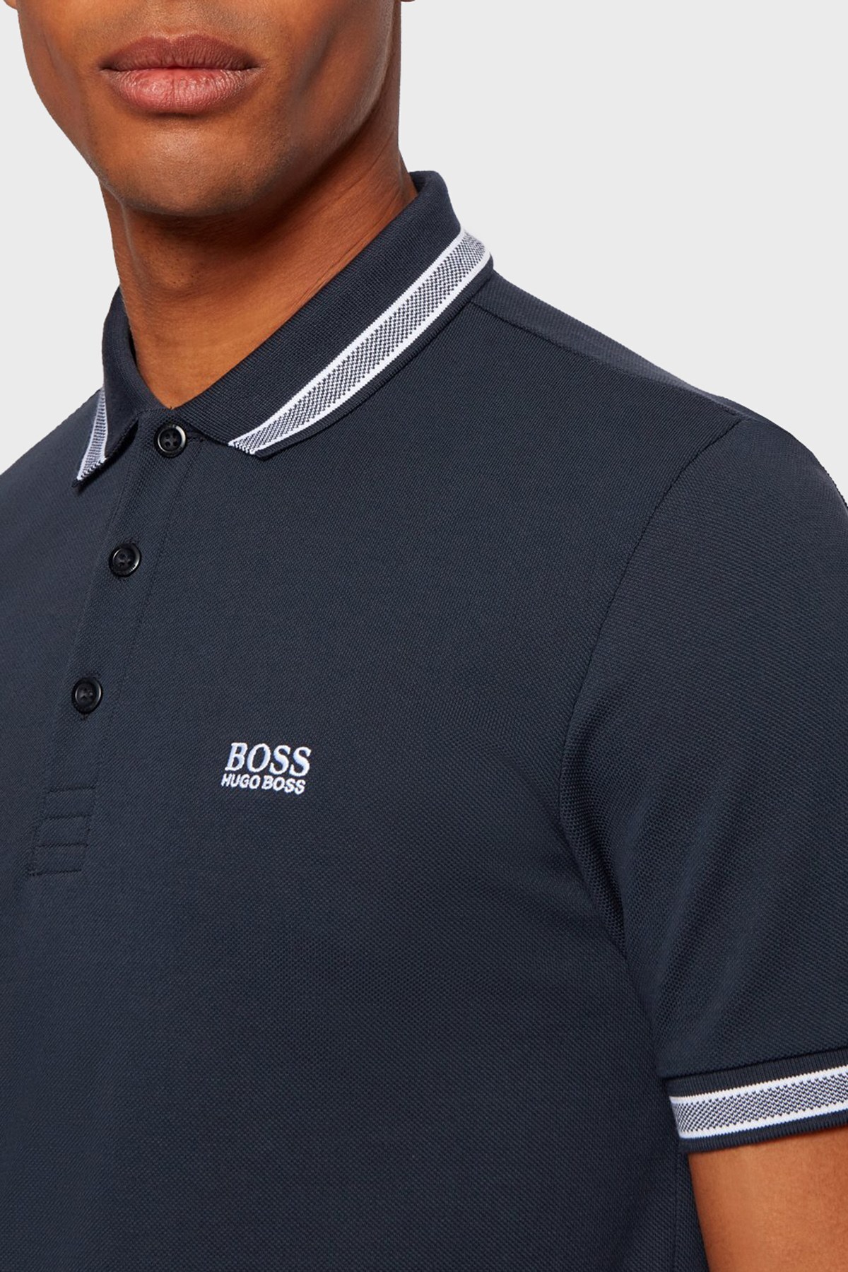 Boss Logolu Regular Fit % 100 Pamuk Düğmeli T Shirt Erkek Polo 50198254 414 LACİVERT