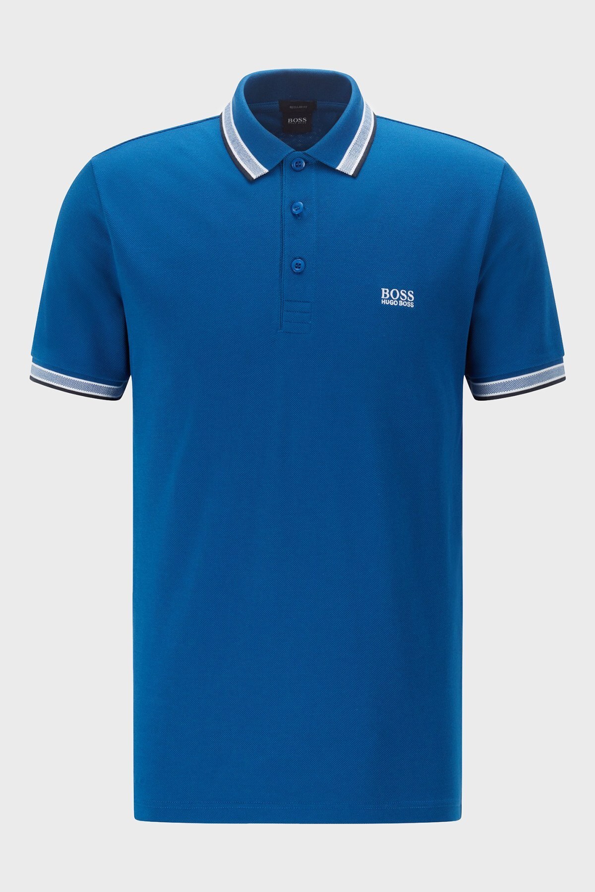 Boss Logolu Regular Fit % 100 Pamuk Düğmeli T Shirt Erkek Polo 50198254 420 MAVİ