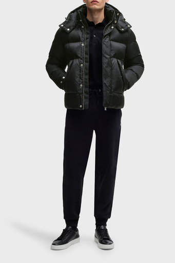 Boss Logolu Regular Fit Çıkarılabilir Kapüşonlu Şişme Erkek Mont 50525364 001 SİYAH - 3