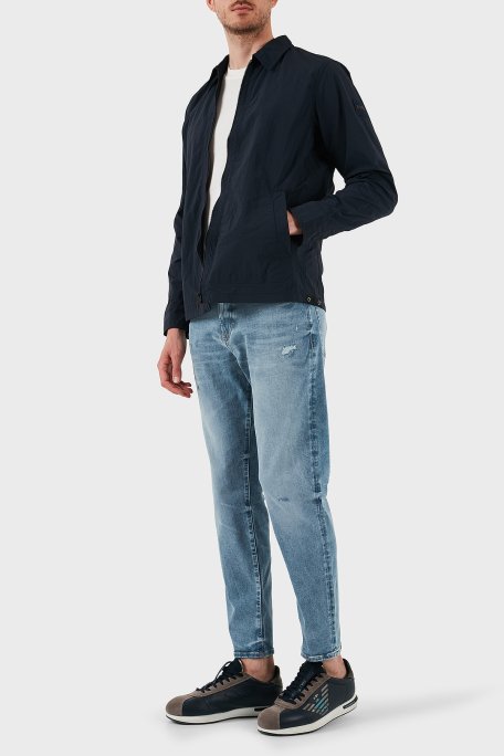 Boss Logolu Relaxed Fit Fermuarlı Erkek Gömlek 50538256 404 LACİVERT - 2
