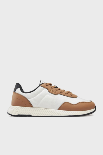 Boss Logolu Sneaker Erkek Ayakkabı 50536481 124 BEYAZ-KAHVE - 1