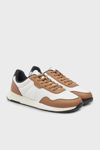 Boss Logolu Sneaker Erkek Ayakkabı 50536481 124 BEYAZ-KAHVE - 2