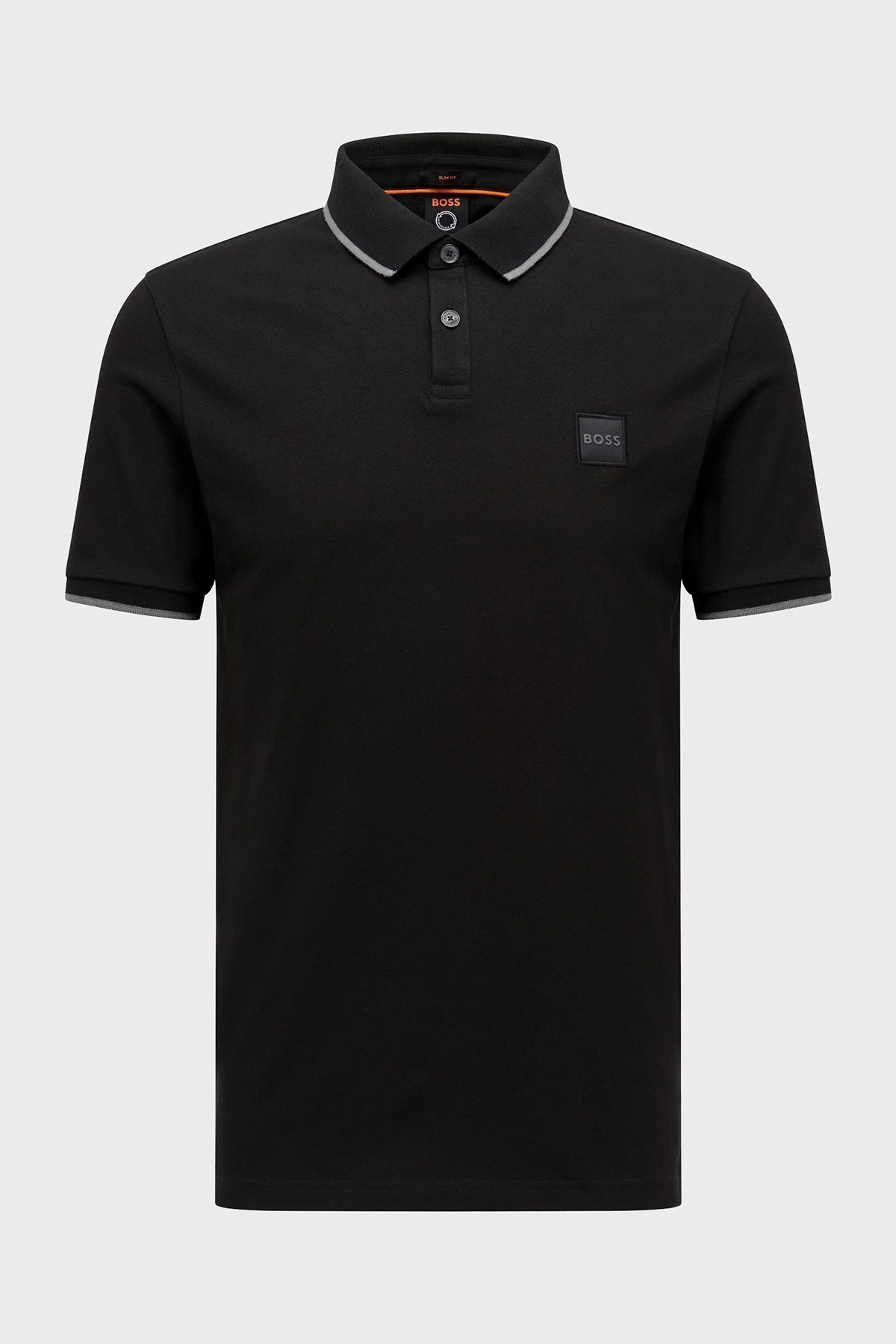 Boss Logolu Streç Pamuklu Düğmeli Slim Fit T Shirt Erkek Polo 50472665 001 SİYAH