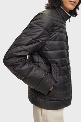 Boss Logolu Su Tutmaz Dik Yaka Regular Fit Şişme Erkek Mont 50464308 001 SİYAH - 10