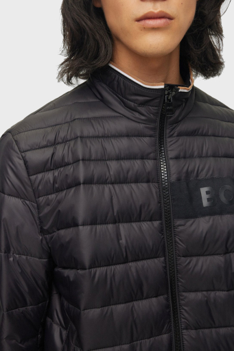 Boss Logolu Su Tutmaz Dik Yaka Regular Fit Şişme Erkek Mont 50464308 001 SİYAH - 11