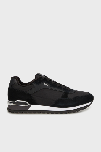 Boss Logolu Süet Detaylı Sneaker Erkek Ayakkabı 50523221 004 SİYAH - 5
