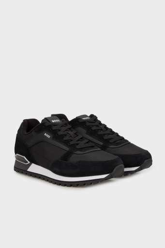 Boss Logolu Süet Detaylı Sneaker Erkek Ayakkabı 50523221 004 SİYAH - 6
