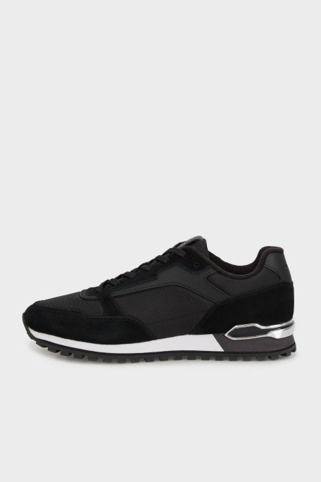 Boss Logolu Süet Detaylı Sneaker Erkek Ayakkabı 50523221 004 SİYAH - 3