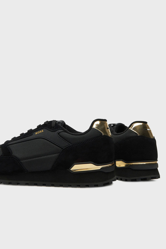 Boss Logolu Süet Detaylı Sneaker Erkek Ayakkabı 50523221 007 SİYAH - 5