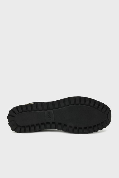 Boss Logolu Süet Detaylı Sneaker Erkek Ayakkabı 50523221 007 SİYAH - 6