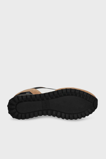 Boss Logolu Süet Detaylı Sneaker Erkek Ayakkabı 50523221 281 KAHVE-BEYAZ - 5