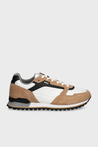 Boss Logolu Süet Detaylı Sneaker Erkek Ayakkabı 50523221 281 KAHVE-BEYAZ - 6