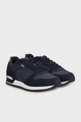 Boss Logolu Süet Detaylı Sneaker Erkek Ayakkabı 50523221 410 LACİVERT - 2