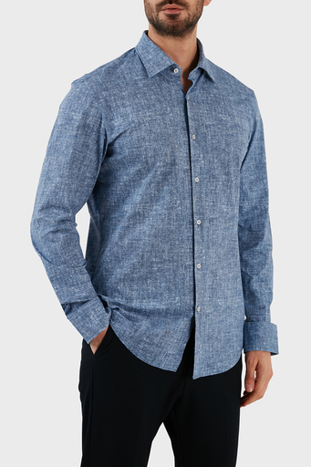 Boss Loose Fit Uzun Kollu Streç Erkek Gömlek 50490404 410 LACİVERT - 1