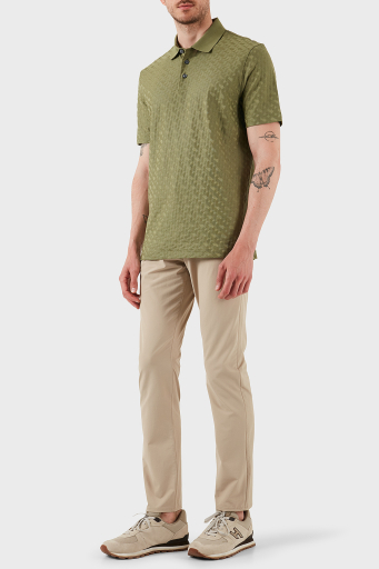 Boss Monogram Logo Baskılı Regular Fit Düğmeli Erkek Polo Yaka T Shirt 50537132 311 AÇIK YEŞİL - 2