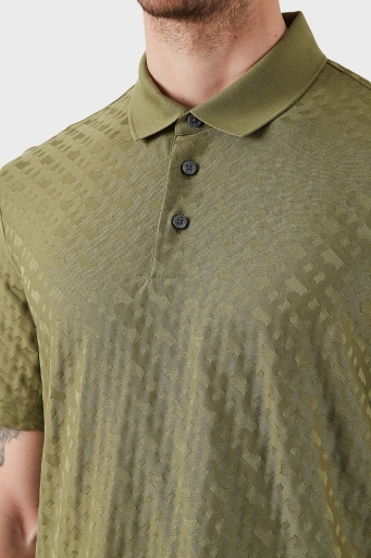Boss Monogram Logo Baskılı Regular Fit Düğmeli Erkek Polo Yaka T Shirt 50537132 311 AÇIK YEŞİL - 5
