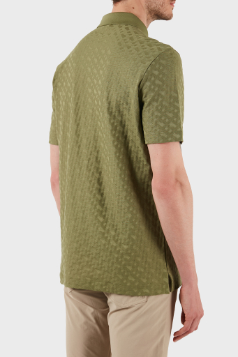 Boss Monogram Logo Baskılı Regular Fit Düğmeli Erkek Polo Yaka T Shirt 50537132 311 AÇIK YEŞİL - 6
