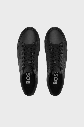 Boss Monogram Logo Baskılı Sneaker Erkek Ayakkabı 50536508 005 SİYAH - 3