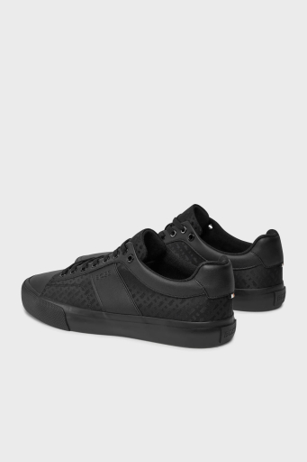 Boss Monogram Logo Baskılı Sneaker Erkek Ayakkabı 50536508 005 SİYAH - 4