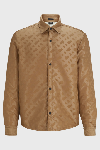Boss Monogram Logolu Relaxed Fit Erkek Gömlek 50509206 260 KAHVE - 6