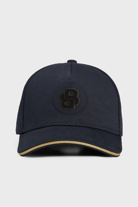 Boss Pamuk Karışımlı Monogram Logolu Erkek Şapka 50533359 402 LACİVERT - 1