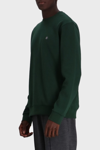 Boss Pamuk Karışımlı Regular Fit Bisiklet Yaka Erkek Sweat 50520302 385 YEŞİL - 7