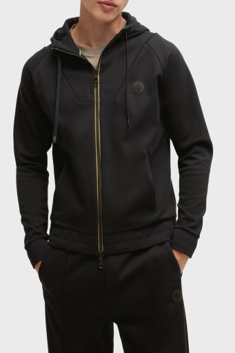 Boss Pamuk Karışımlı Regular Fit Kapüşonlu Fermuarlı Erkek Sweat 50530969 001 SİYAH - 6