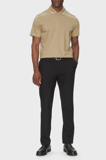 Boss Pamuk Karışımlı Regular Fit Yarım Fermuarlı Erkek Polo Yaka T Shirt 50537954 275 BEJ - 7