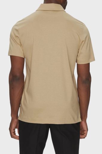 Boss Pamuk Karışımlı Regular Fit Yarım Fermuarlı Erkek Polo Yaka T Shirt 50537954 275 BEJ - 8