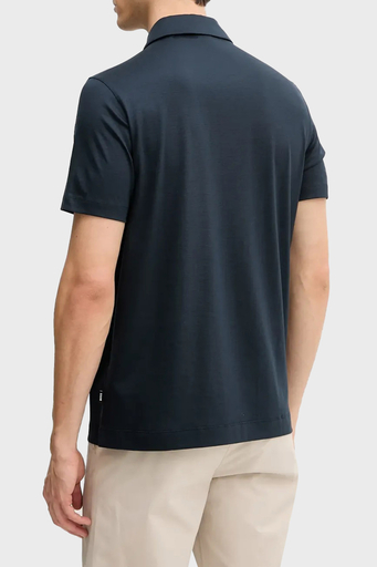 Boss Pamuk Karışımlı Regular Fit Yarım Fermuarlı Erkek Polo Yaka T Shirt 50537954 404 LACİVERT - 2