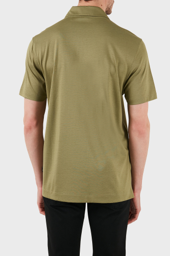 Boss Pamuk Karışımlı Regular Fit Yarım Fermuarlı Polo Yaka Erkek T Shirt 50537954 311 HAKİ - 2
