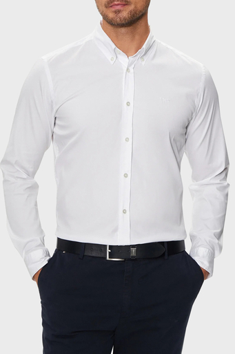 Boss Pamuk Karışımlı Slim Fit Logolu Erkek Gömlek 50520291 100 BEYAZ - 1