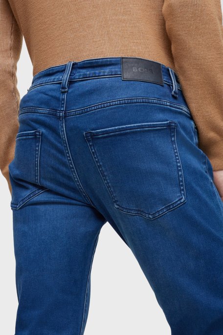 Boss Pamuk Karışımlı Streç Slim Fit Jeans Erkek Kot Pantolon 50501670 425 LACİVERT - 4