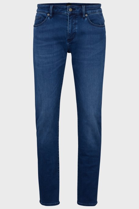 Boss Pamuk Karışımlı Streç Slim Fit Jeans Erkek Kot Pantolon 50501670 425 LACİVERT - 5